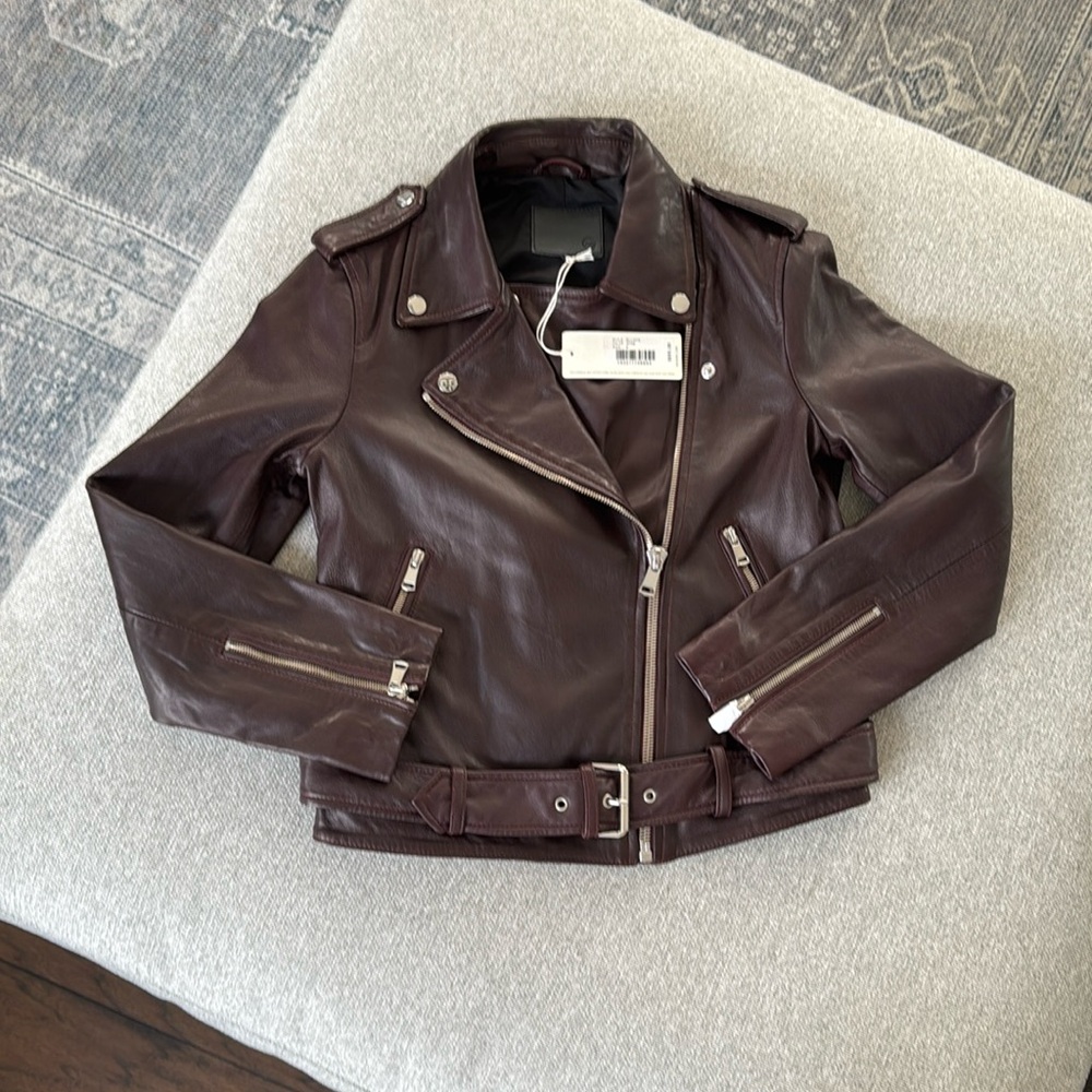 NWT REAL soft leather AG Jeans Rory 
moto jacket